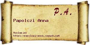 Papolczi Anna névjegykártya